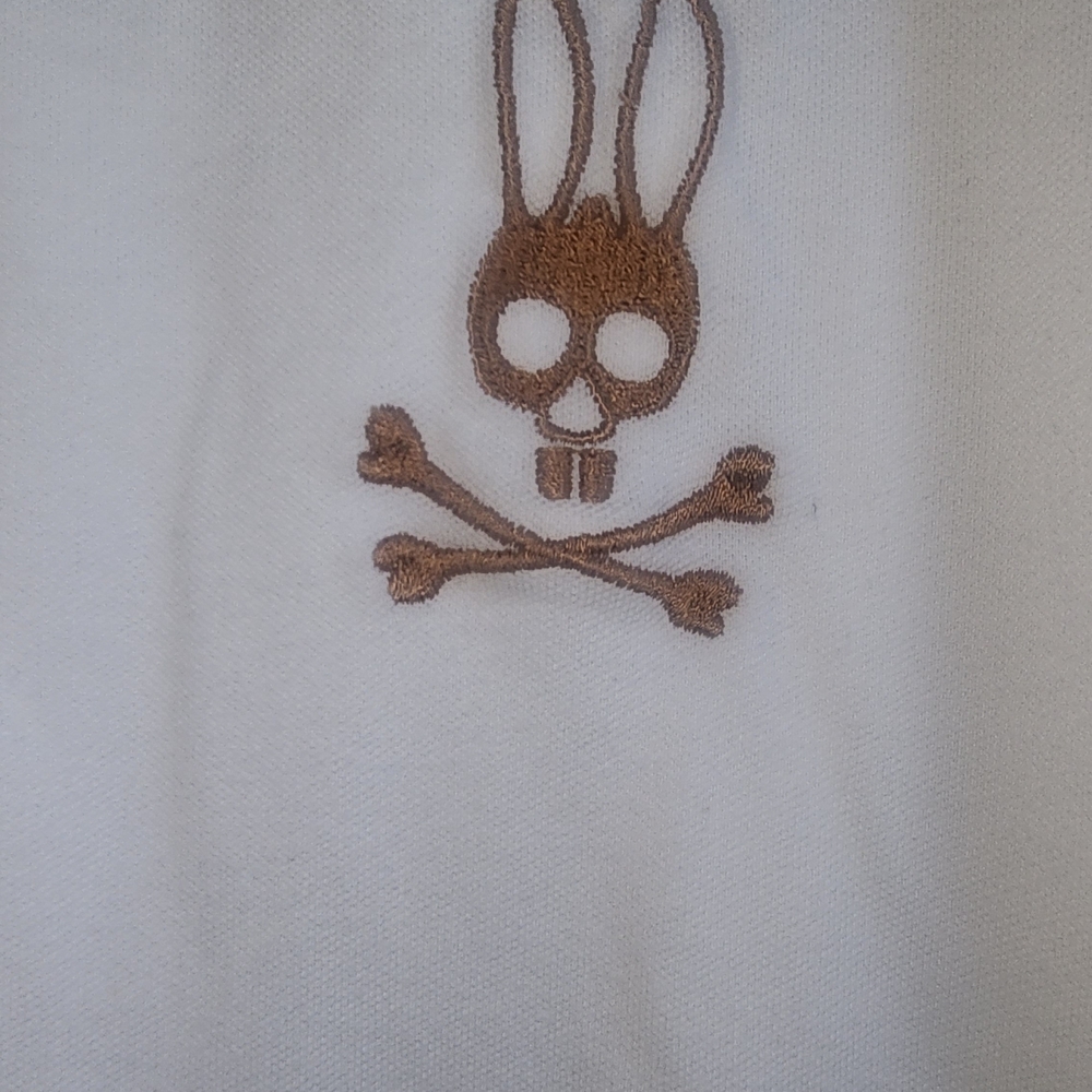 Psycho Bunny Cream Polo Shirt with Brown Logo - Picture 3 of 5